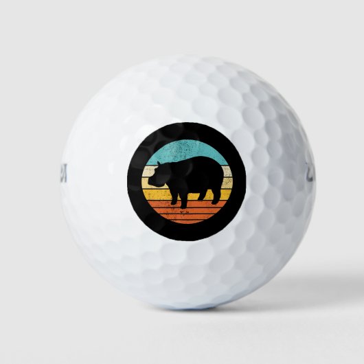 Hippopotomas Retro Sun Golfball (Vorderseite)