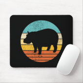 Hippopotomas Retro Sun Mousepad (Mit Mouse)