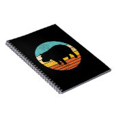 Hippopotomas Retro Sun Notizblock (Rechte Seite)