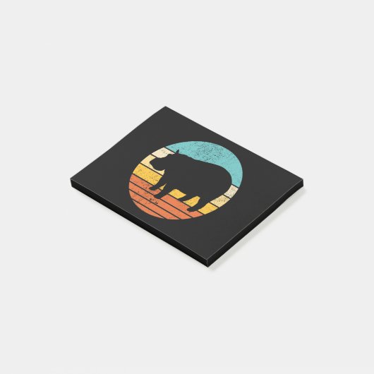 Hippopotomas Retro Sun Post-it Klebezettel (angewinkelt)