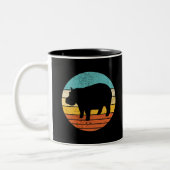 Hippopotomas Retro Sun Zweifarbige Tasse (Links)