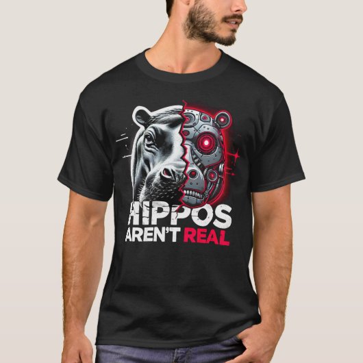 Hippos Aren t Real Tshirt (Vorderseite)