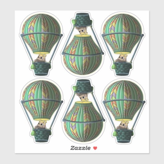 Hippos Aufkleber (Blatt)