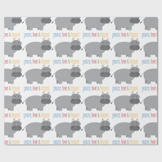 Hippos Geschenkpapier (Flach)