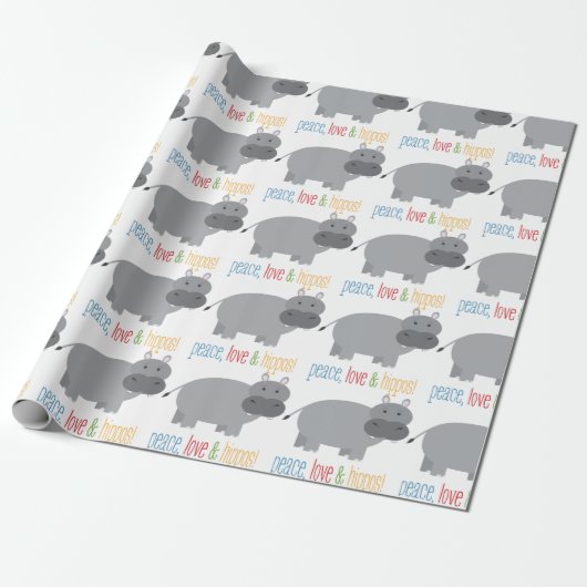Hippos Geschenkpapier (Ungerollt)