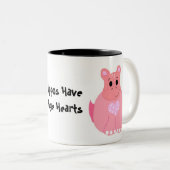 Hippos haben riesige Herzen Zweifarbige Tasse (VorderseiteRechts)
