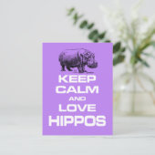 Hippos Hippotamus Fun Design behalten Ruhe und Lie Postkarte (Stehend Vorderseite)