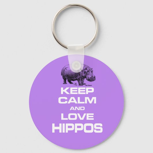 Hippos Hippotamus Fun Design behalten Ruhe und Lie Schlüsselanhänger (Vorderseite)