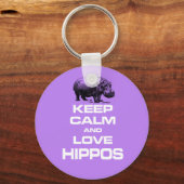 Hippos Hippotamus Fun Design behalten Ruhe und Lie Schlüsselanhänger (Vorderseite)