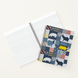 Hippos Imitats Quilt Notizblock
