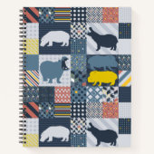 Hippos Imitats Quilt Notizblock (Vorderseite)