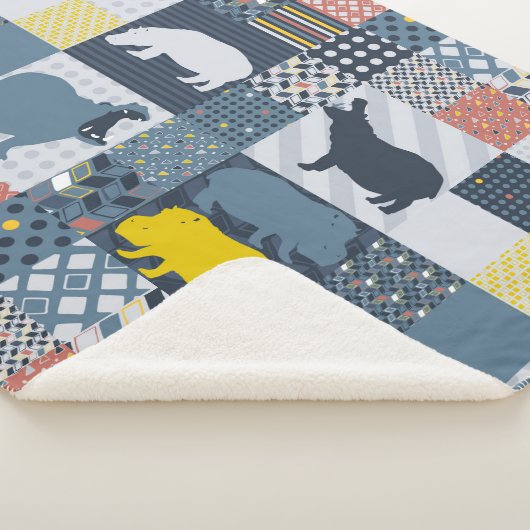 Hippos Imitats Quilt Sherpadecke (3/4)