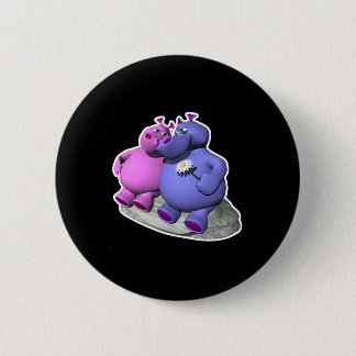 Hippos in der Liebe Button