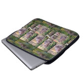 Hippos in einer FotoCollage, Laptopschutzhülle (Vorne Knopf)