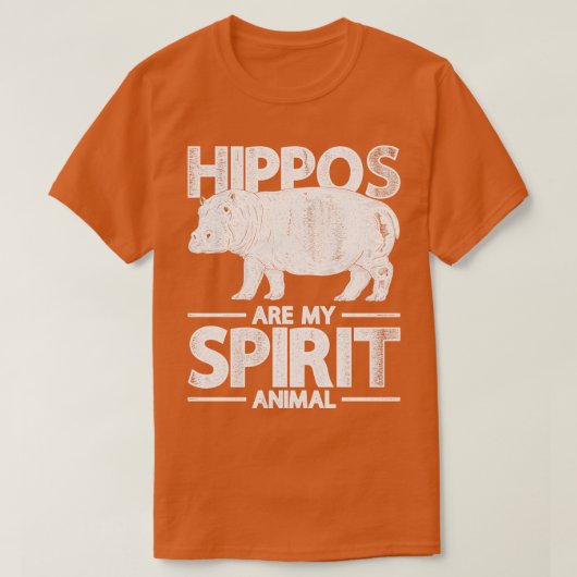 Hippos ist mein Geist afrikanisches Tier Hippo T-Shirt (Design vorne)