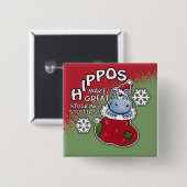 Hippos machen GREAT-Kleine Geschenke Button (Vorne & Hinten)