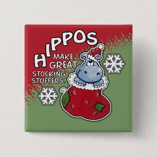 Hippos machen GREAT-Kleine Geschenke Button (Vorderseite)
