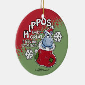 Hippos machen GREAT-Kleine Geschenke Keramikornament (Rechts)