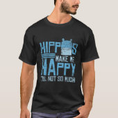 Hippos machen mich glücklich T-Shirt (Vorderseite)