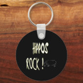 Hippos Rock! Schlüsselanhänger (Vorderseite)