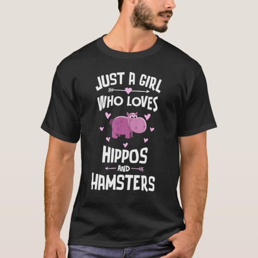 Hippos und Hamster für Mädchen T-Shirt (Vorderseite)