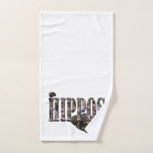 Hippos und Hippo-Logo Handtuch