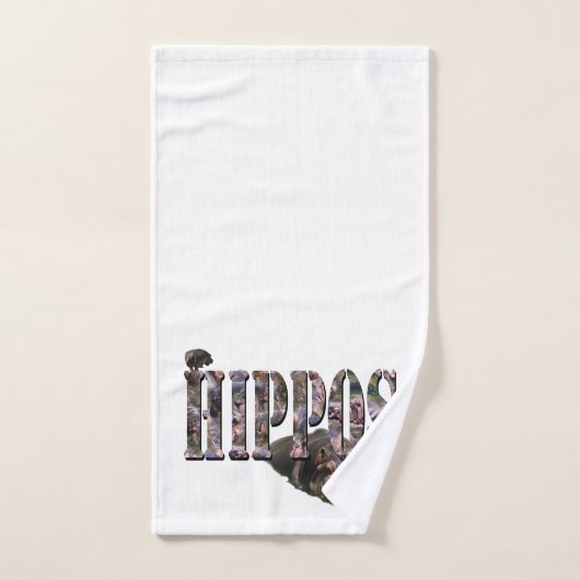 Hippos und Hippo-Logo, Handtuch (Handtuch)