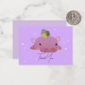 Hippos und Vögel Dankeschön Karte (Vorderseite/Rückseite Beispiel)