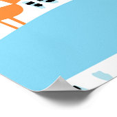 Hippos und Vögel im See nahtlos Muster vint Poster (Ecke)