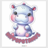 HIPPOTAMUS - KINDERZIMMER STICKER (Blatt)