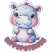 HIPPOTAMUS - KINDERZIMMER STICKER (Vorderseite)