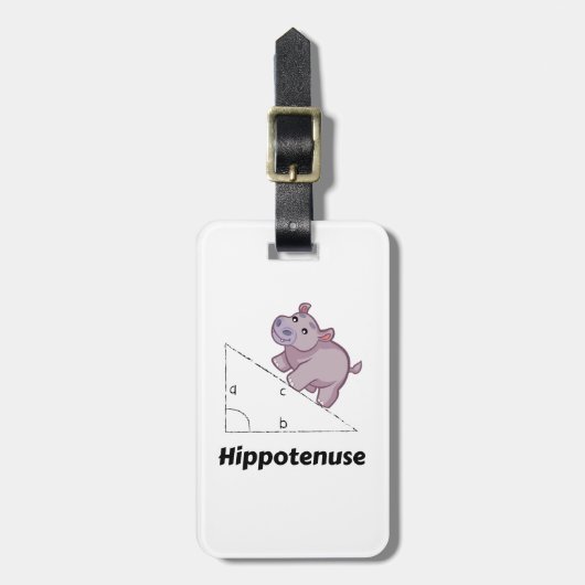 Hippotenuse Funny Math Gepäckanhänger (Vorderseite vertikal)