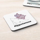 Hippotenuse Funny Math Getränkeuntersetzer (Linke Seite)