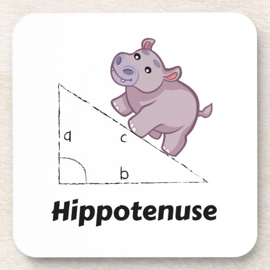 Hippotenuse Funny Math Getränkeuntersetzer (Vorderseite)