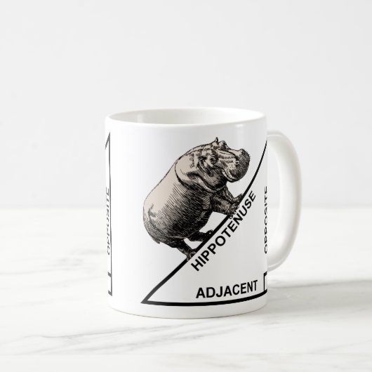 Hippotenuse Hypothenuse-lustige Kaffeetasse (VorderseiteRechts)