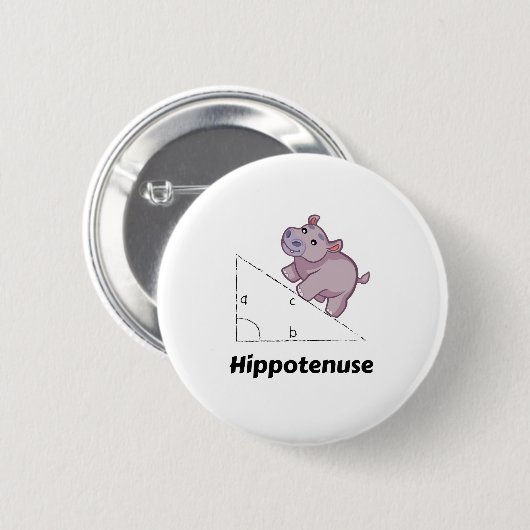 Hippotenuse lustiges Mathe Button (Vorne & Hinten)
