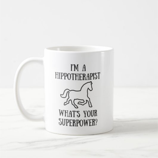 Hippotherapy Pferdepferdeartige Therapie-Tasse Kaffeetasse (Links)