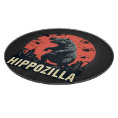 Hippozilla Spooky Moo Deng Hippo Halloween Schneidebrett (Ecke)