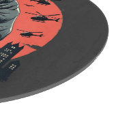 Hippozilla Spooky Moo Deng Hippo Halloween Schneidebrett (Ecke)