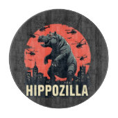 Hippozilla Spooky Moo Deng Hippo Halloween Schneidebrett (Vorderseite)