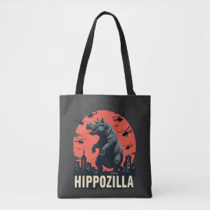 Hippozilla Spooky Moo Deng Hippo Halloween Tasche