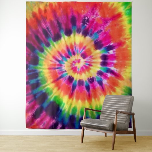 Hippy 60er 70er Gefärbte Krawatte Retro farbig Wandteppich (Beispiel)