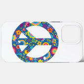 Hippy 60er Boho Peace Sign Case-Mate iPhone Hülle (Rückseite (Horizontal))