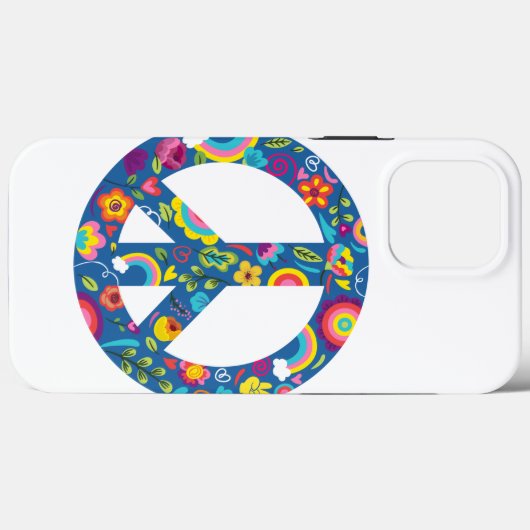 Hippy 60er Boho Peace Sign Case-Mate iPhone Hülle (Rückseite (Horizontal))