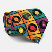 Hippy 60er Boho Peace Sign Krawatte (Gerollt)