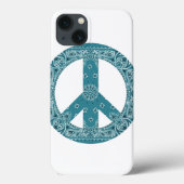 Hippy Bandanna Peace Sign Aquamarin Case-Mate iPho Case-Mate iPhone Hülle (Rückseite)