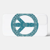 Hippy Bandanna Peace Sign Aquamarin Case-Mate iPho iPhone Hülle (Rückseite (Horizontal))