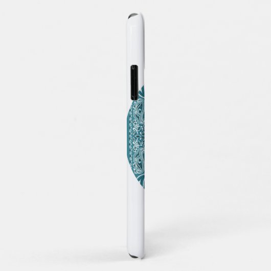 Hippy Bandanna Peace Sign Aquamarin Case-Mate iPhone Hülle (Hinten/Rechts)