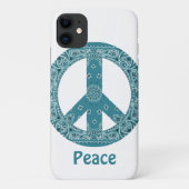 Hippy Bandanna Peace Sign Aquamarin Case-Mate iPhone Hülle (Rückseite)