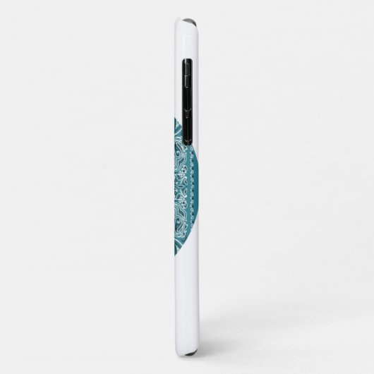 Hippy Bandanna Peace Sign Aquamarin Case-Mate iPhone Hülle (Hinten/Links)